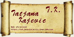 Tatjana Kajević vizit kartica